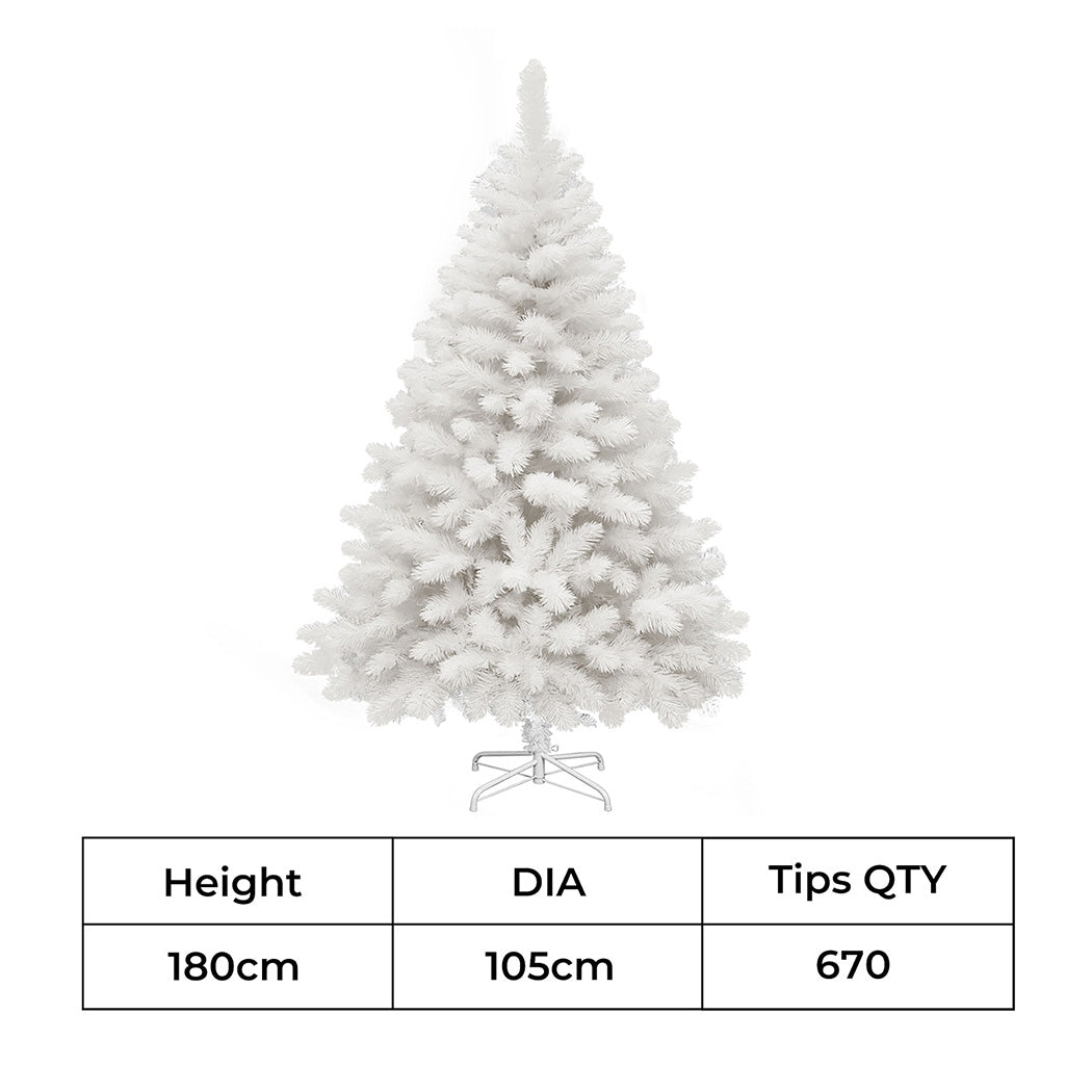 Santaco 1.8M 670 Tips White Christmas Tree