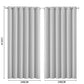 2x Blockout Curtains Panels 3 Layers Grey