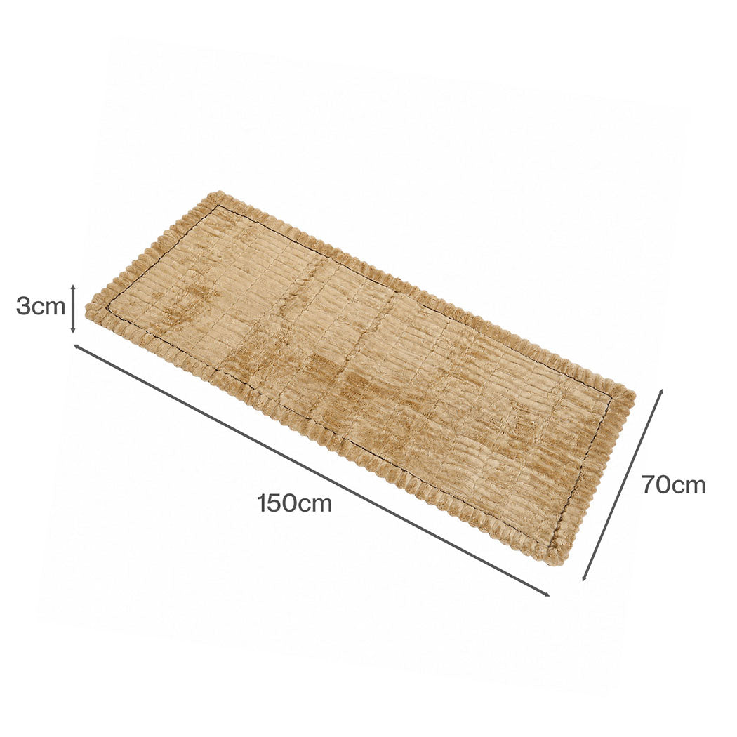 Marlow Sofa Cover Lounge Plush Pet Couch Cover Non-Slip Light Camel 70x150cm