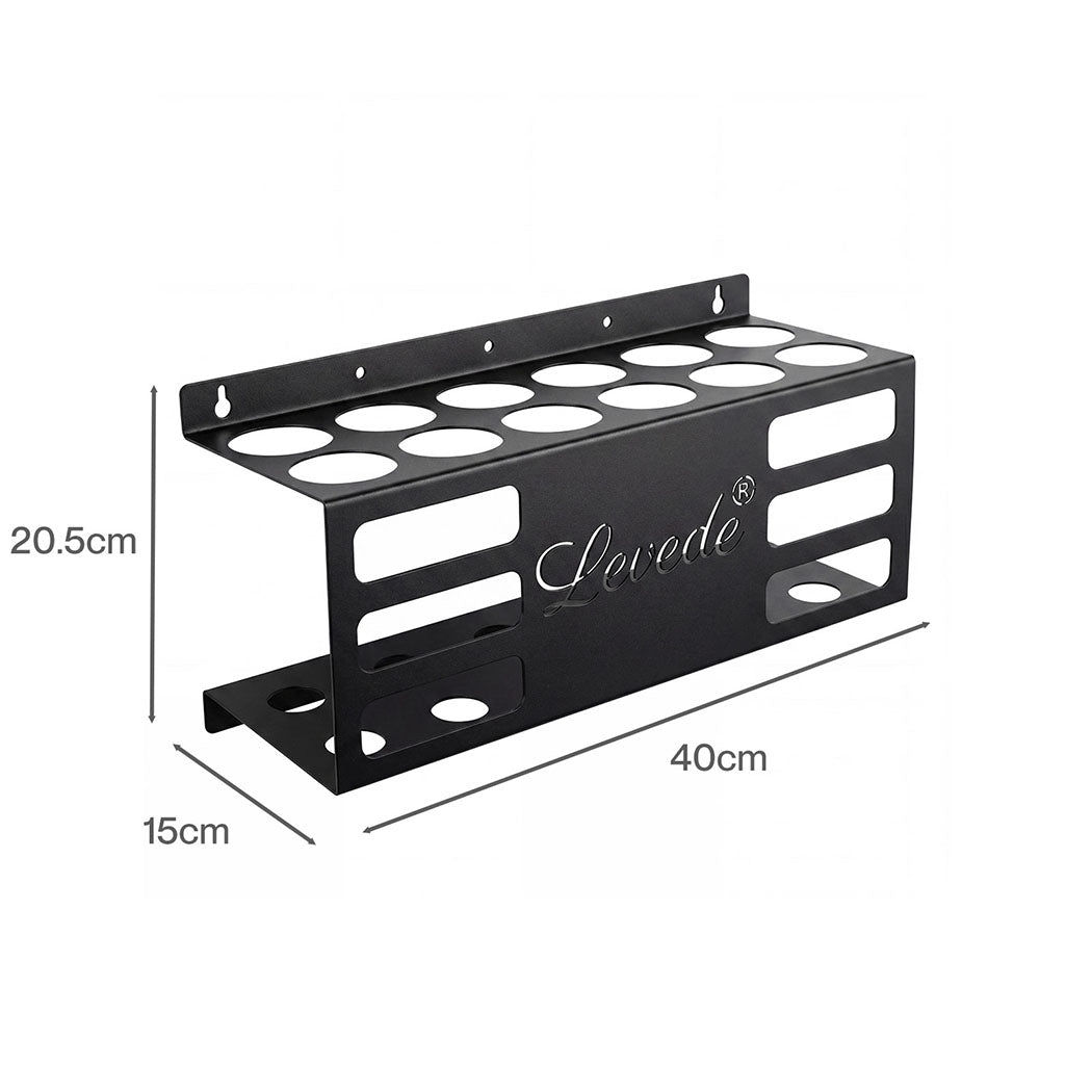 Levede 12 Hole Caulk Holder Wall Mount Silicone Sealant Tube Storage Rack Steel