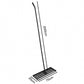 Lambu Lawn Levelling Rake Heavy Duty 75x25cm Steel Head Adjustable Handle Black