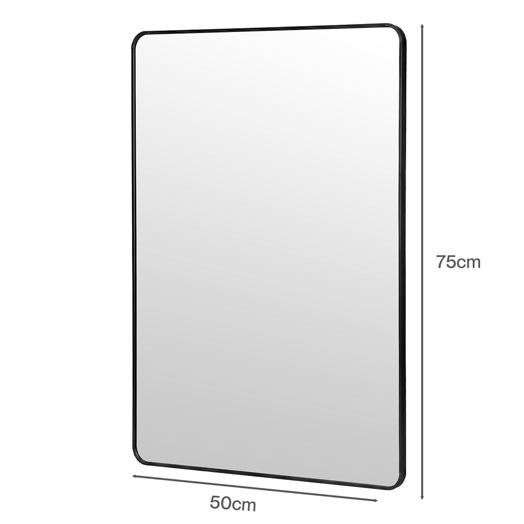 Yezi Rectangle Wall Mirror 75x50cm Bathroom Wall Mounted Vanity Mirror Home Decor