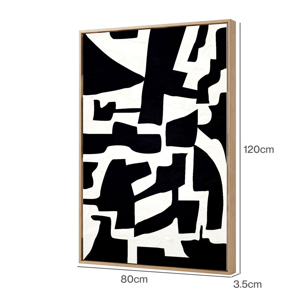 Yezi Modern Wall Art Canvas Abstract 80×120cm Framed Artwork Home Office Decor