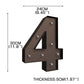 LED Metal Number Lights Free Standing