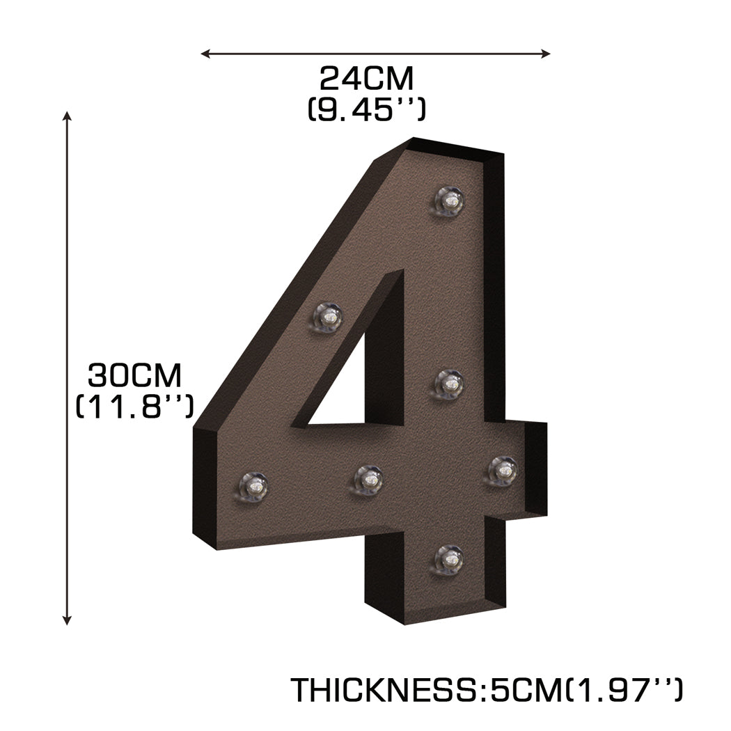 LED Metal Number Lights Free Standing