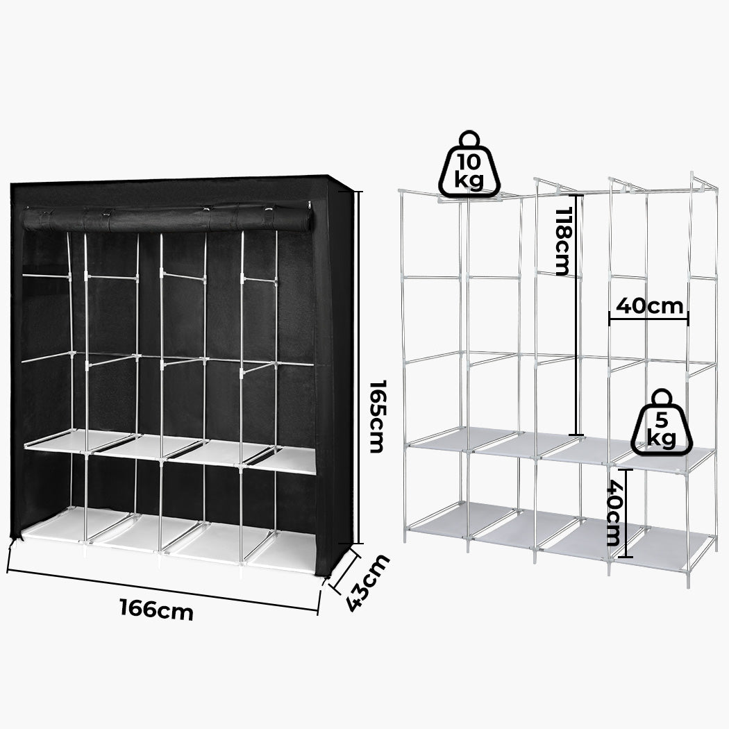 Levede Portable Closet Wardrobe Organizers 166CM