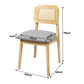 Levede 2x Dining Chair Wood Rattan Armless Natural