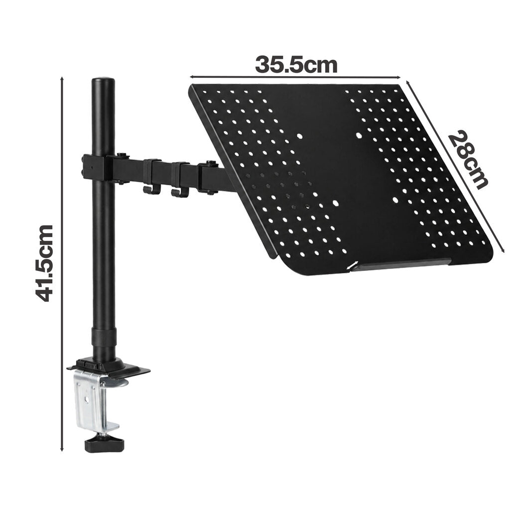Levede Single Monitor Arm Desk Mount for 13-32 Inch Height Adjustable Black