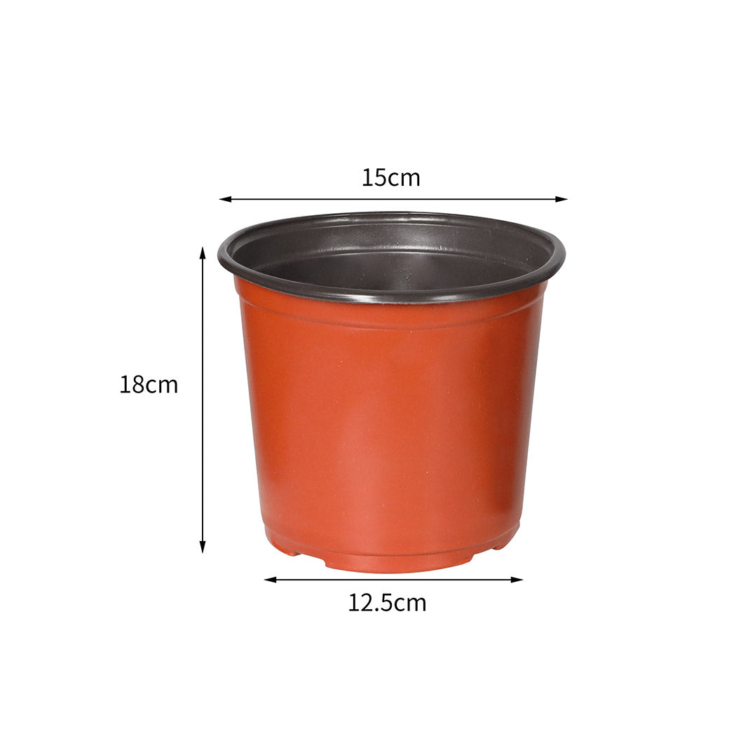 Lambu 100x Plastic Plant Pots Bulk Flowers X-Large