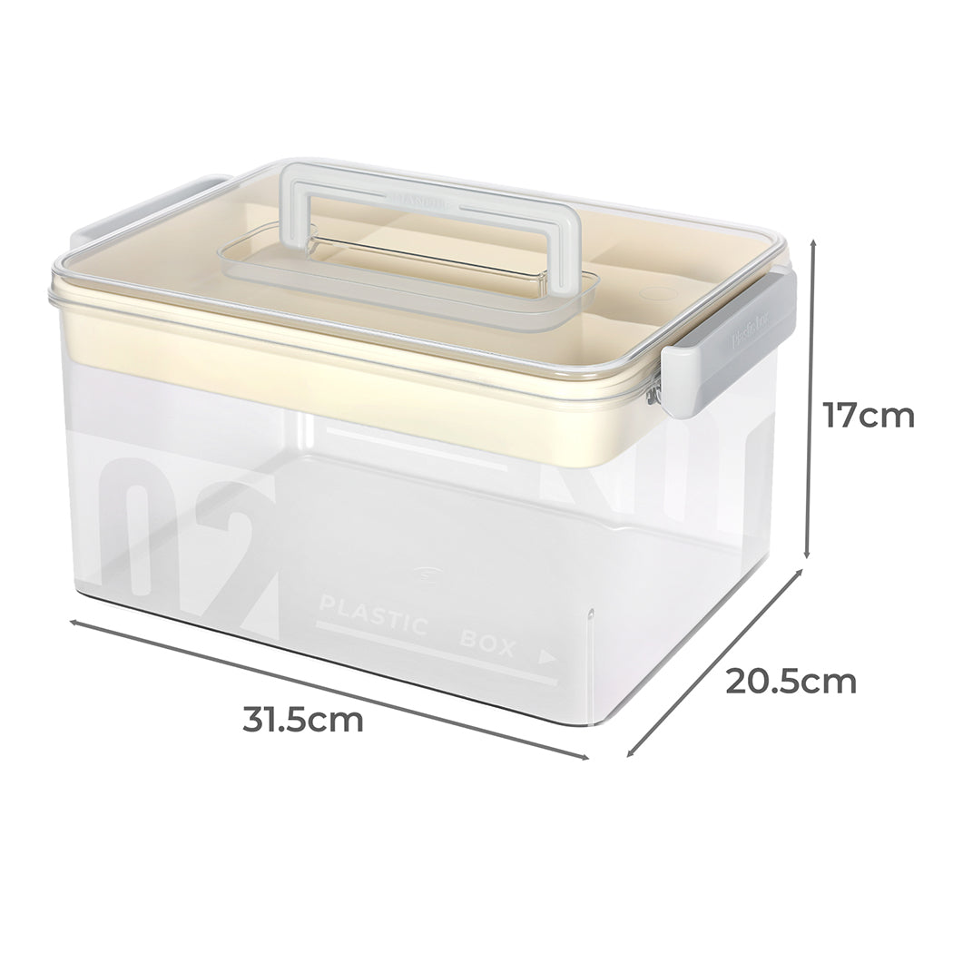 Levede Medical Storage Box Two Layer Medicine Case