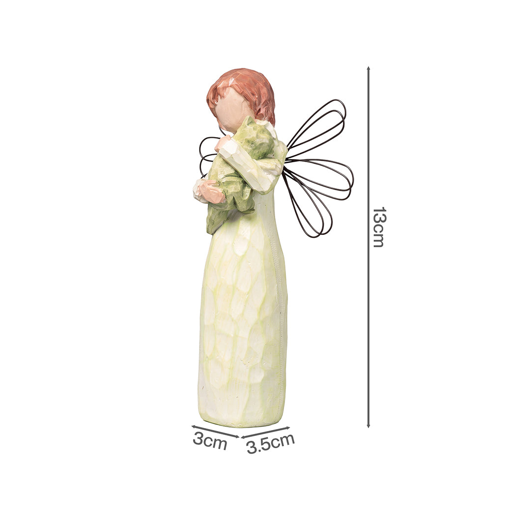 Levede Resin Angel Figurines Friendship Gift with Love for Home Decor White