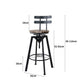 Levede 4x Bar Stool Industrial Adjustable