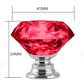 16 Pcs Red Crystal Knobs Diamond 40mm Large Red