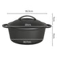 Pawz 6.6L Cast Iron Dutch Oven Heavy Duty Casserole Pot