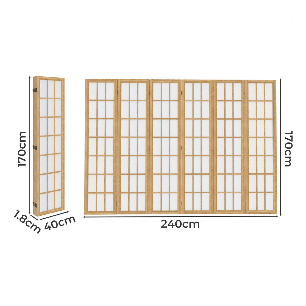 Levede 6 Panel Room Divider 170cm Freestanding Screen