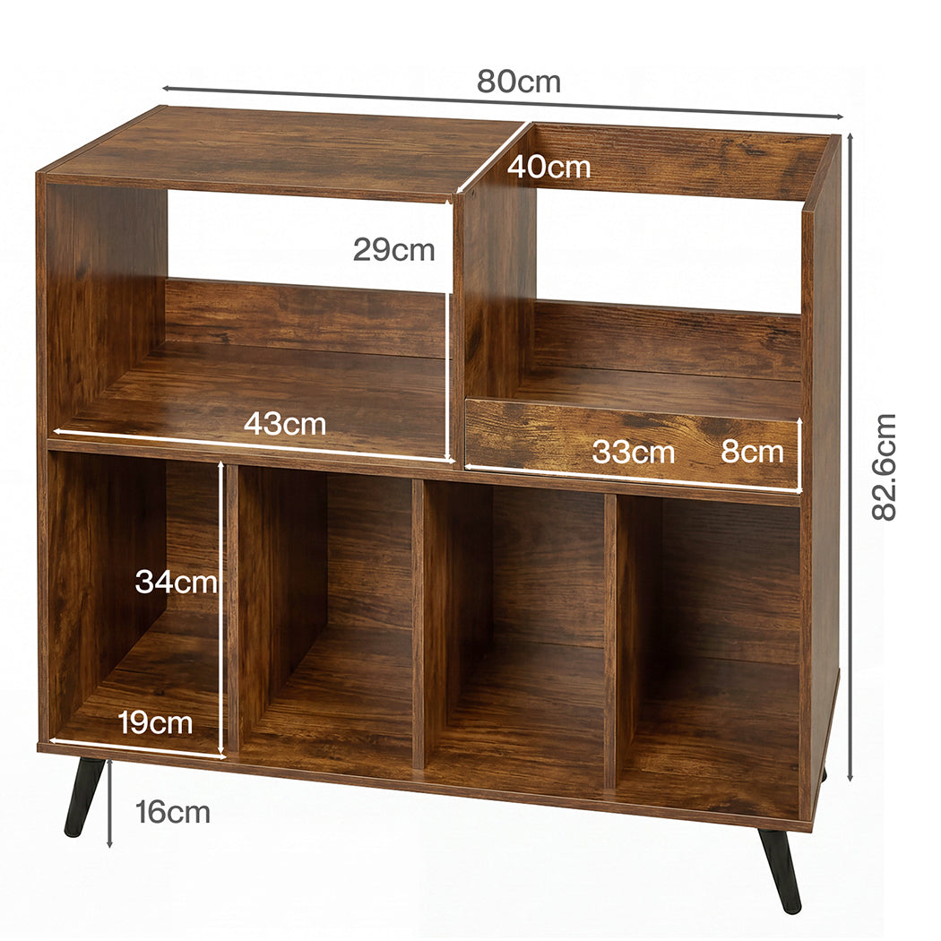 Levede Record Player Stand Vinyl Holder Cabinet Turntable Table 300+ Albums