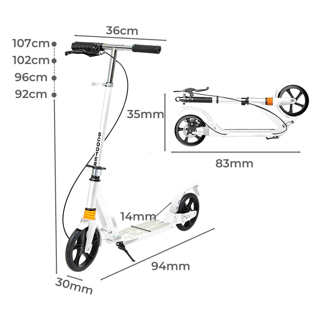 MONVELO Adult Commuter Foldable Scooter White