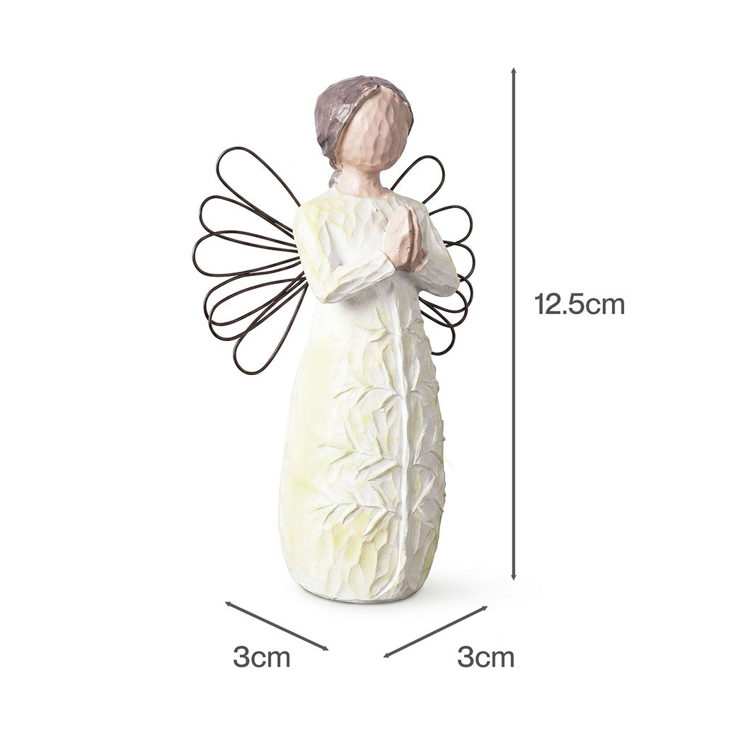 Levede Resin Thank You Gift Figurines Willow Texture Friendship Gift White