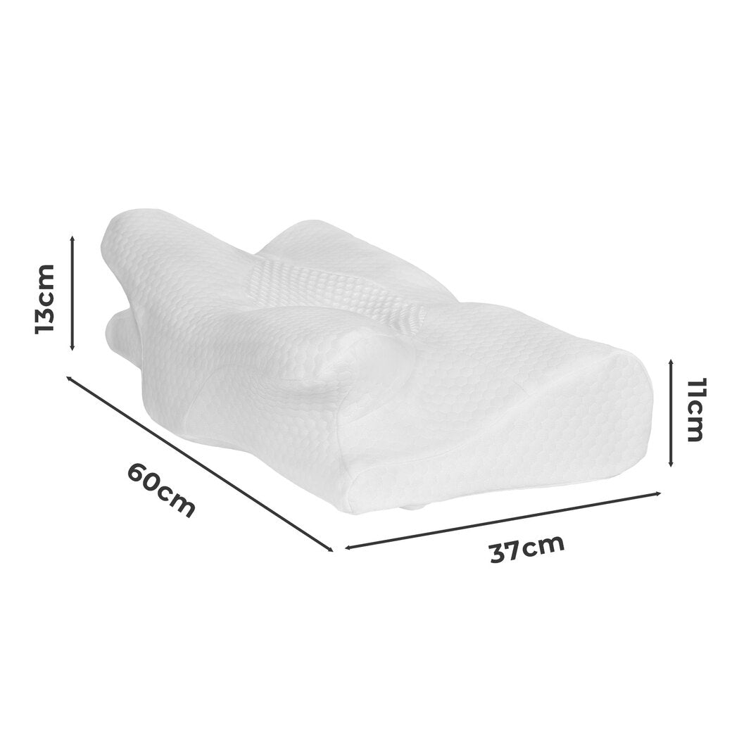 DreamZ Cervical Pillow Memory Foam Ergonomic Cooling Neck Pain Relief White