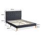 Levede Fabric Bed Frame Double Mattress Grey