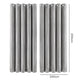 Marlow Blackout Curtains 2 Panels Velvet Room Darkening Eyelet Curtains Grey