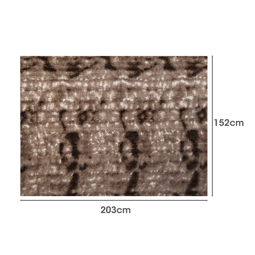 Dreamz Luxury Tie-dyed Blanket Brown 152cm x 203cm