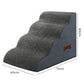 Pawz 4 Steps Pet Stairs Dog Ramp High Density Foam Grey