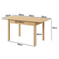 Levede Extendable Dining Table Oak Finish 4-6 Seater Wooden Kitchen 110-150cm