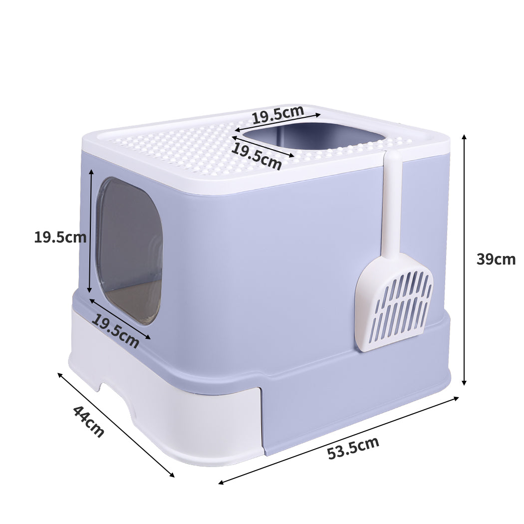 PaWz Cat Litter Box Fully Enclosed Toilet Purple