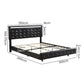 Levede Floating Bed Frame Double with Headboard LED Lights Mattress Base
