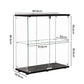 Stacked Glass Display Cabinet Lockable Collections Storage 2 Tier Shelf 2 Door