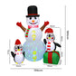 Santaco 1.8M Inflatable Christmas Snowman LED Lights