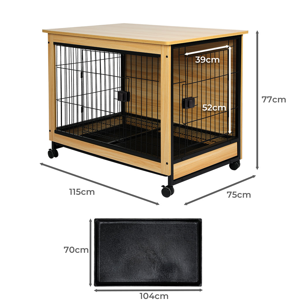 PaWz Wooden Wire Dog Kennel Side End XXL XX-Large