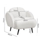 Levede Sofa Chair Fleece Upholstered Single White