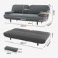 LEVEDE CONVERTIBLE SOFABED WITH USB CHARGE AND SIDE TABLE