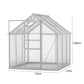 Lambu Greenhouse Aluminium Walk In Green
