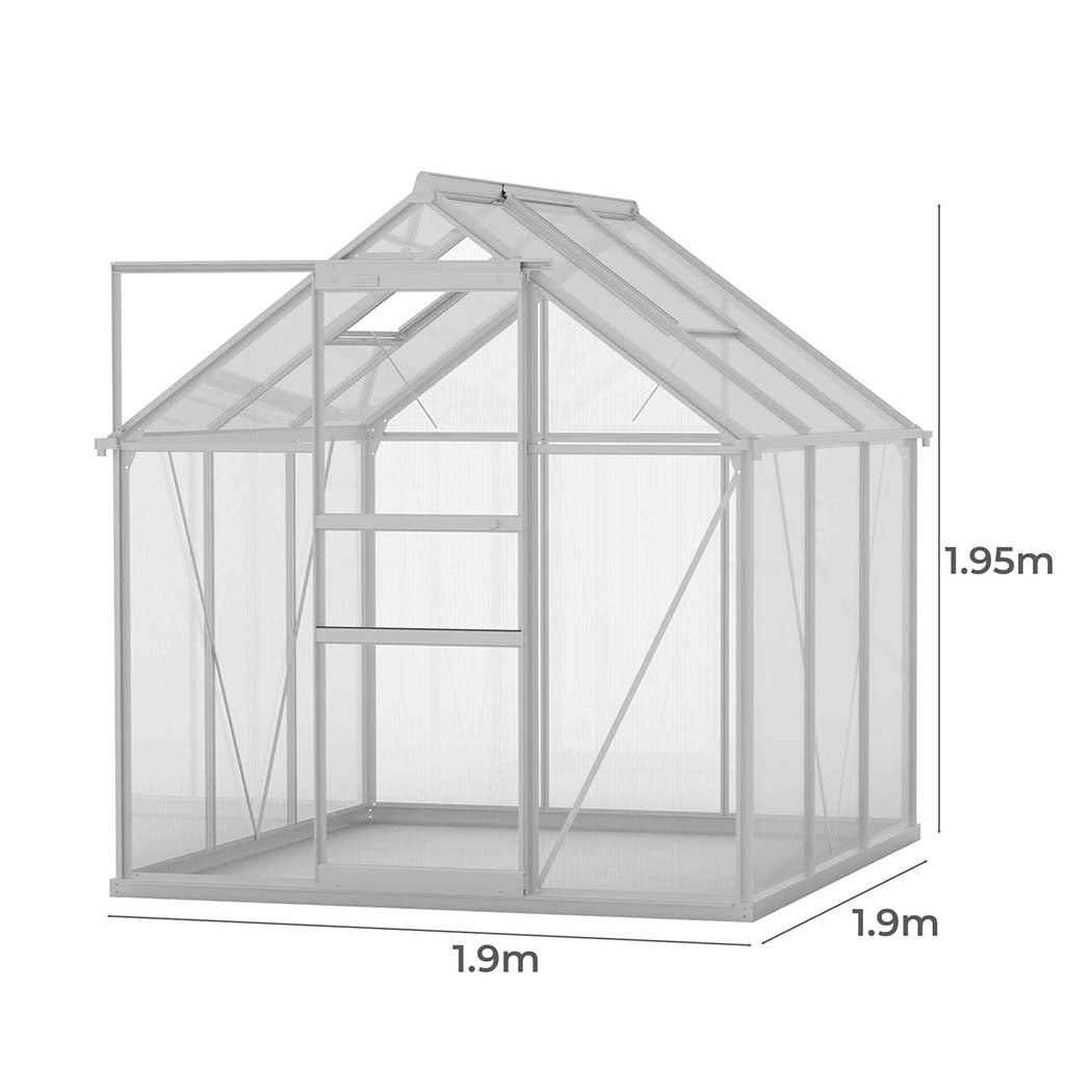 Lambu Greenhouse Aluminium Walk In Green