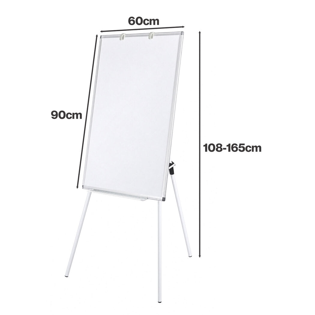Levede Whiteboard Magnetic Adjustable Tripod Easel Dry Erase for Office White