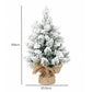 Santaco Christmas Tree 49cm Mini Christmas Tree LED Lights Snow Flocked PVC