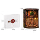 Bo Peep Book Nook Kit 356Pcs LED Miniature Library House For Bookshelf Walnut