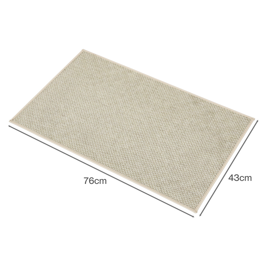 Marlow Front Door Mat 76x43cm Non Slip Dirt Trapping Rug for Entrance Brown