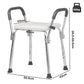 Levede Adjustable Shower Chair Bath Seat with Arms Portable Non Slip Bathroom