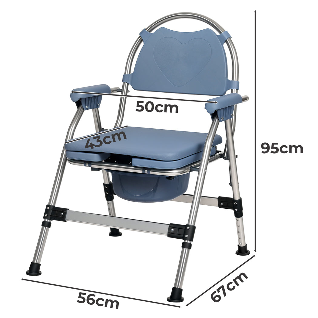 Levede Commode Chair Adjustable Bedside Seat Elderly Pregnant Disability Aid
