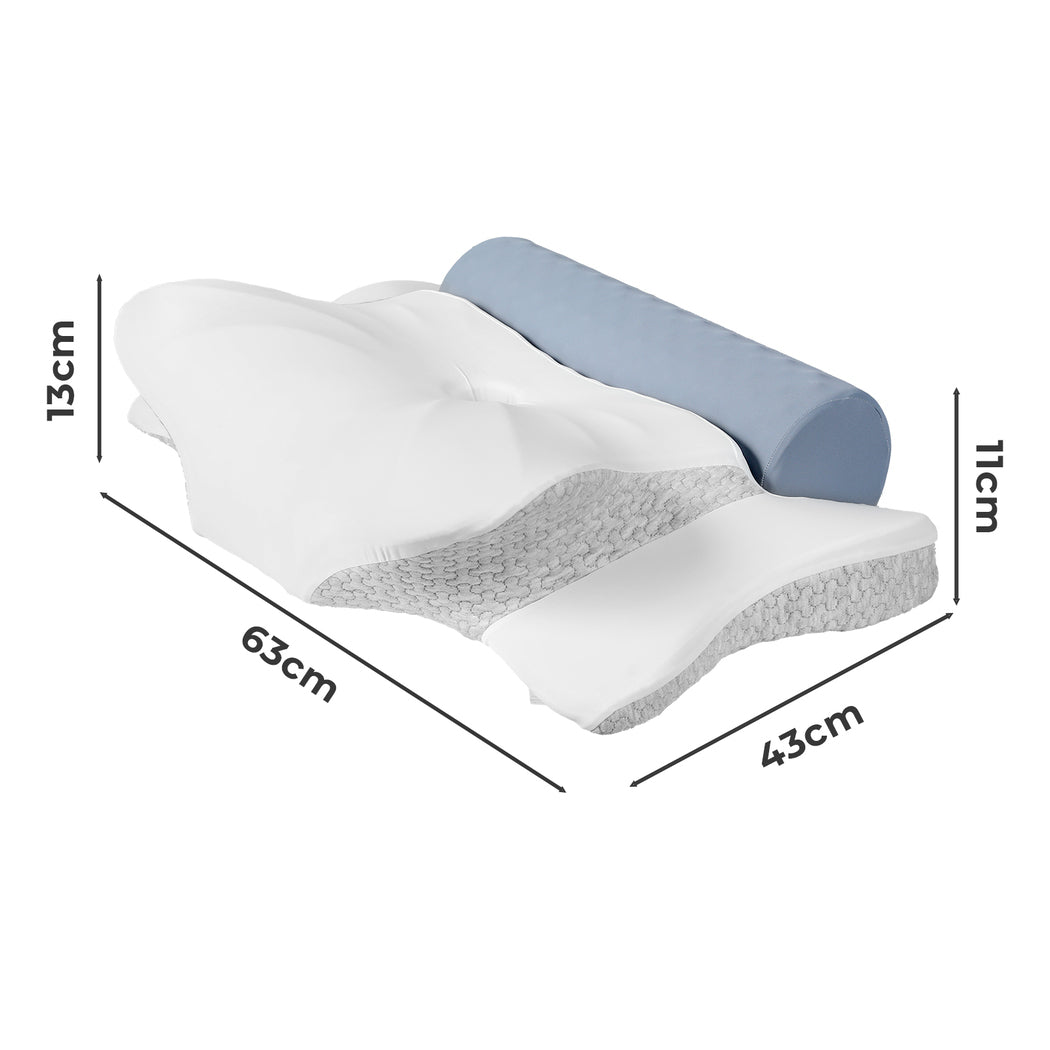Dreamz Cervical Pillow Memory Foam Cooling Neck Support Pillow Neck Pain Relief