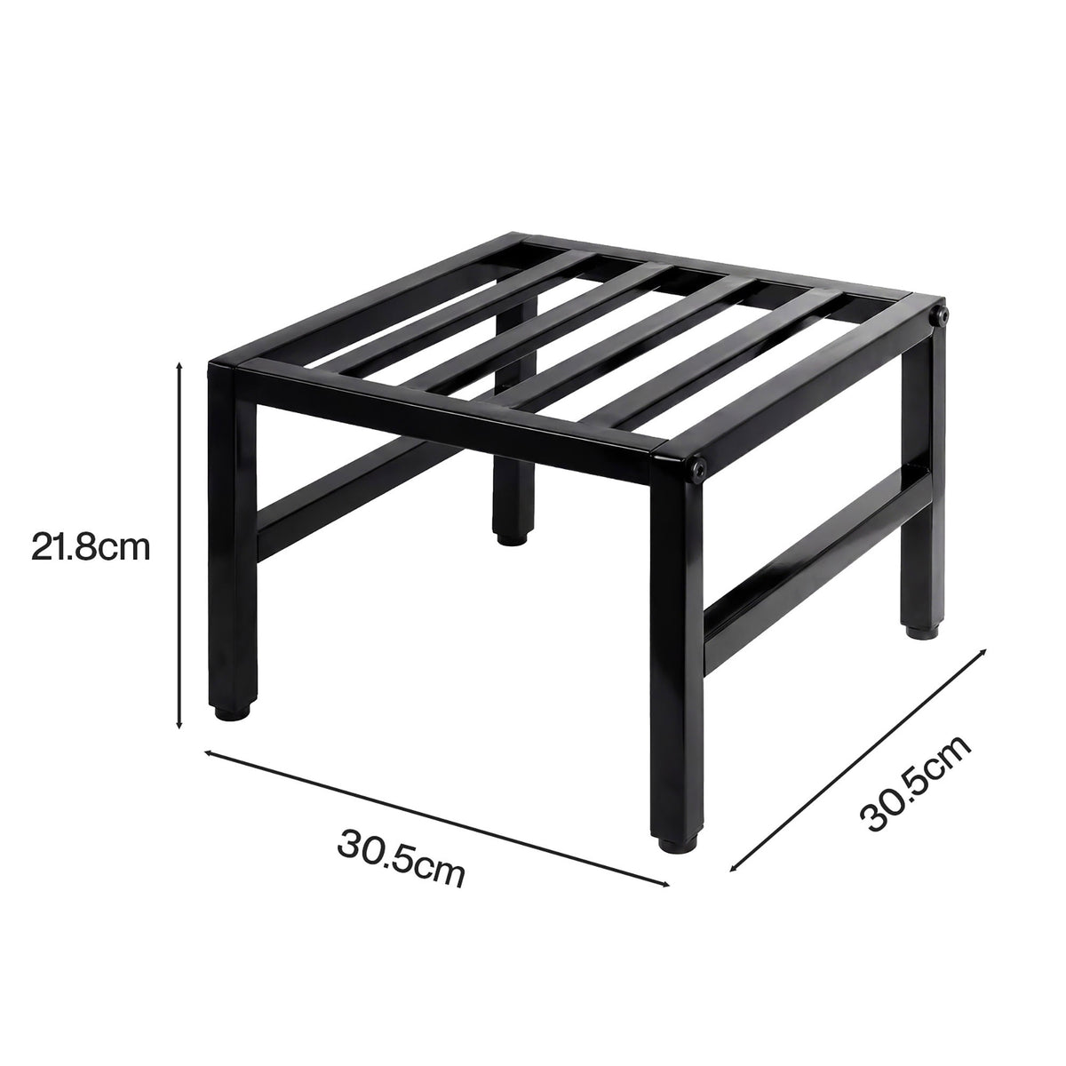Levede Plant Stand 3 Tier Outdoor Carbon Steel Heavy Duty for Garden Patio Black