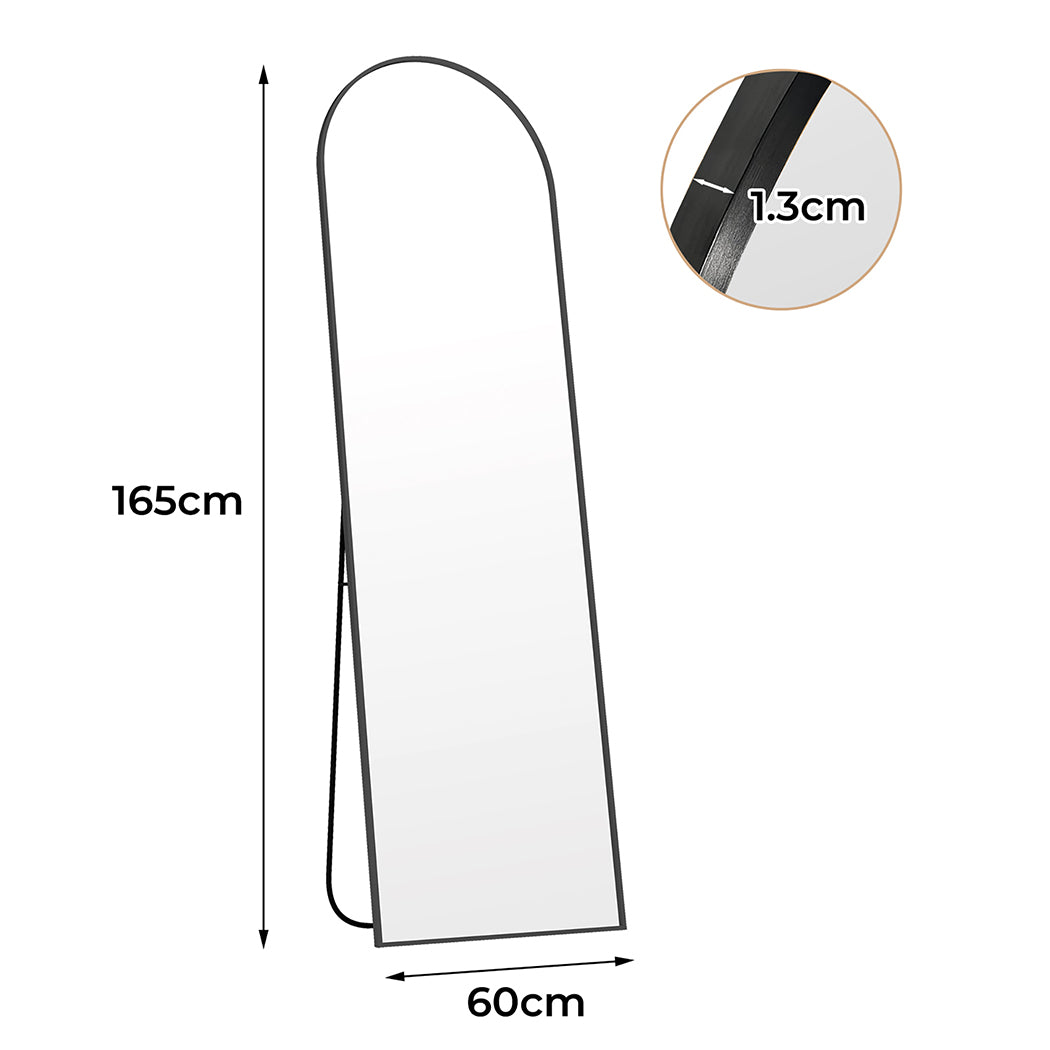 Yezi 165X60CM Full Length Mirror Wall Mounted Mirror Black