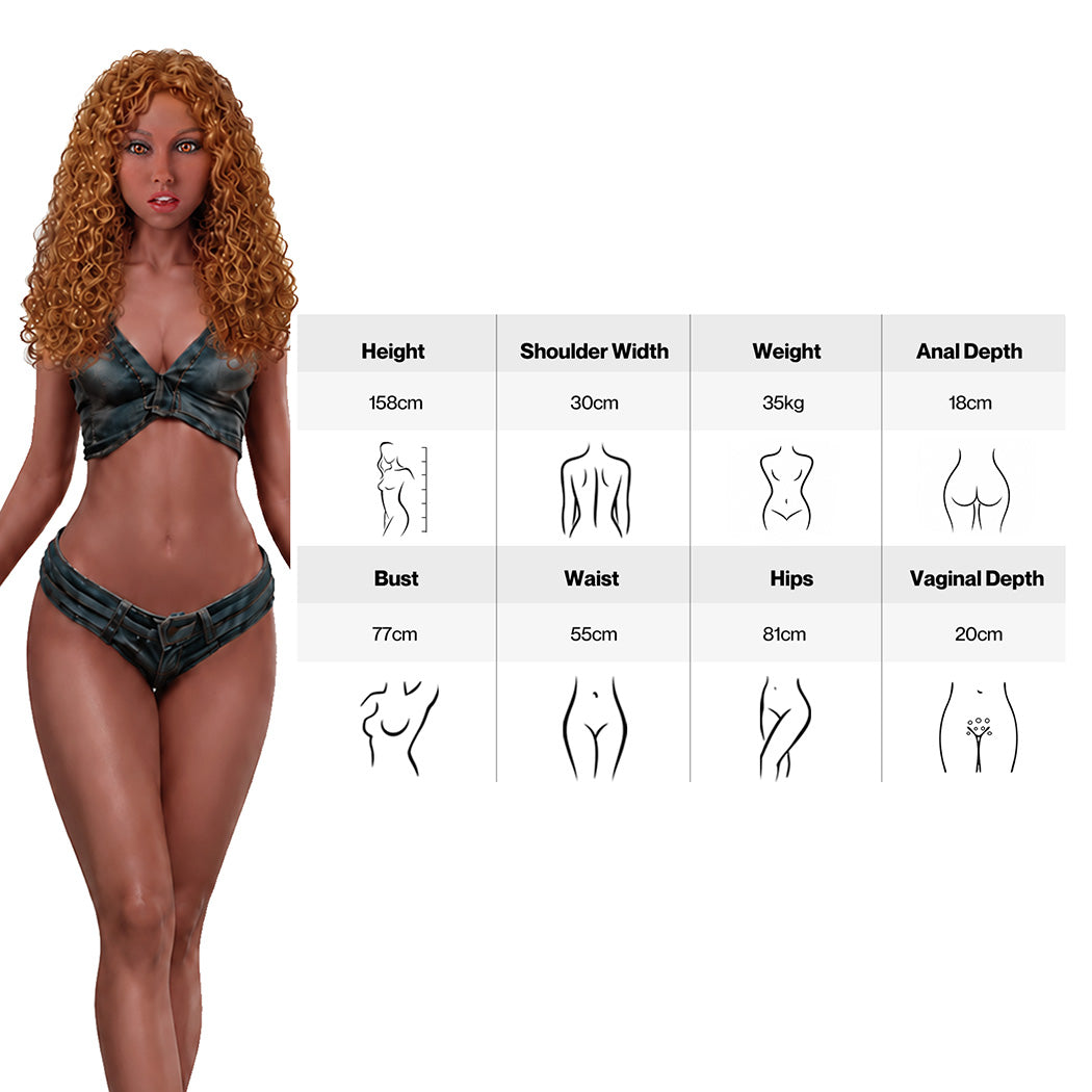 Urway Sex Doll Torso 158cm TPE Realistic Female Model Steel Frame Skin Tone