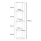 Levede Corner Bookshelf Adjustable Corner Bookcase Unit Living Room White