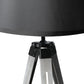 EMITTO Tripod Wooden Floor Lamp Shaded Grey