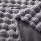 DreamZ Throw Blanket Fluffy Bubble Sofa Blanket Washable 130x150cm Gray